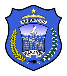 Lambang Kabupaten Wakatobi sebagai penanda wilayah